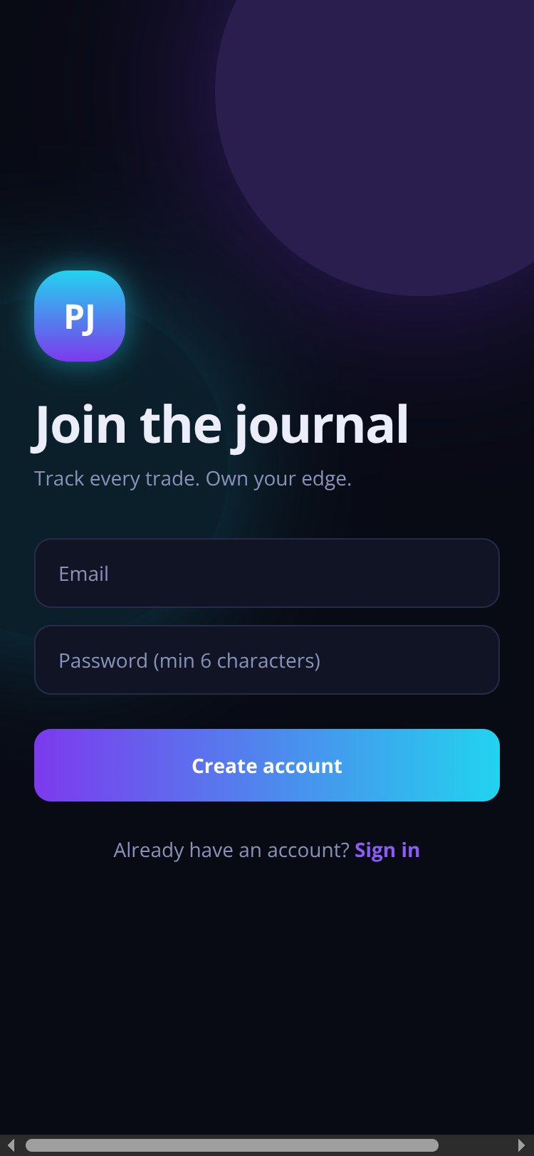 PropJournal screen 2