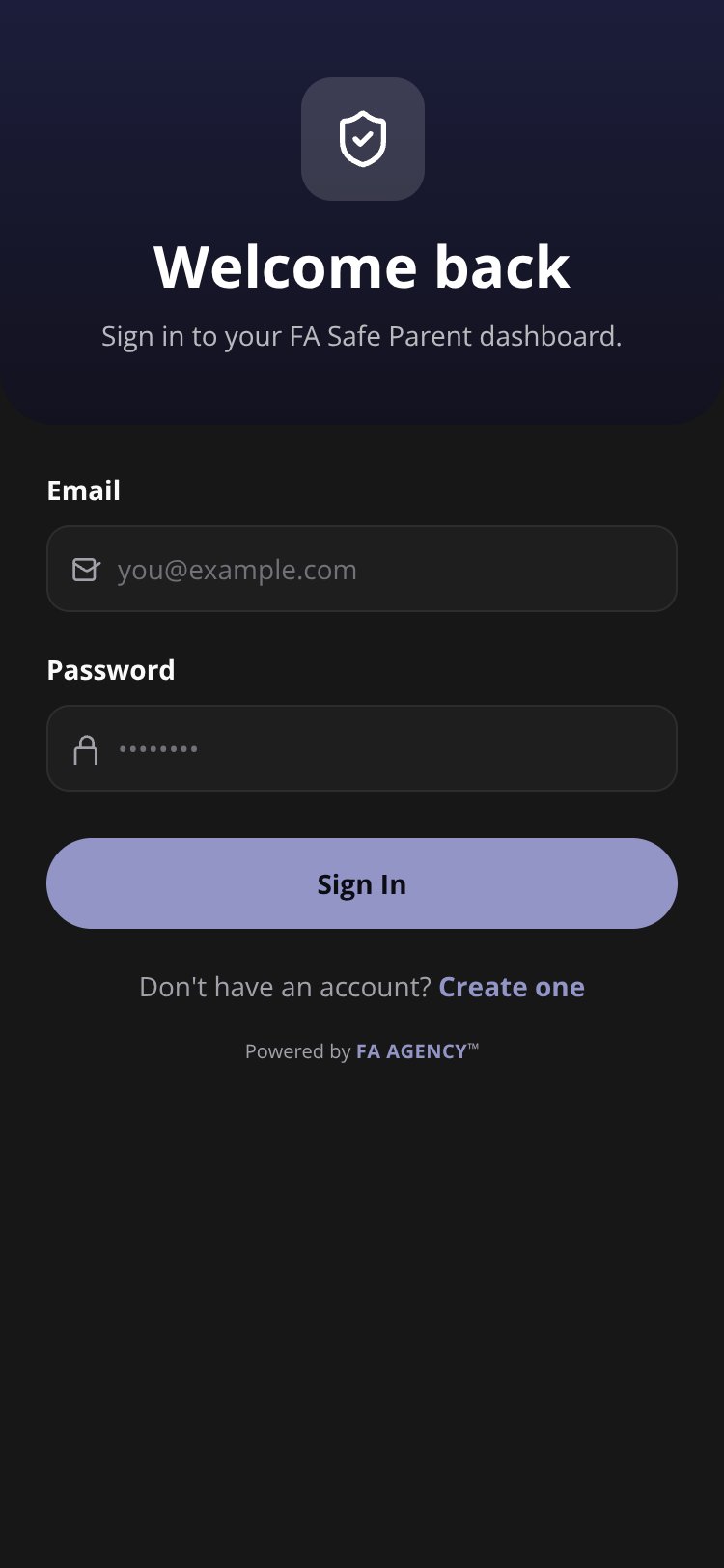 RapidNative App screen 1