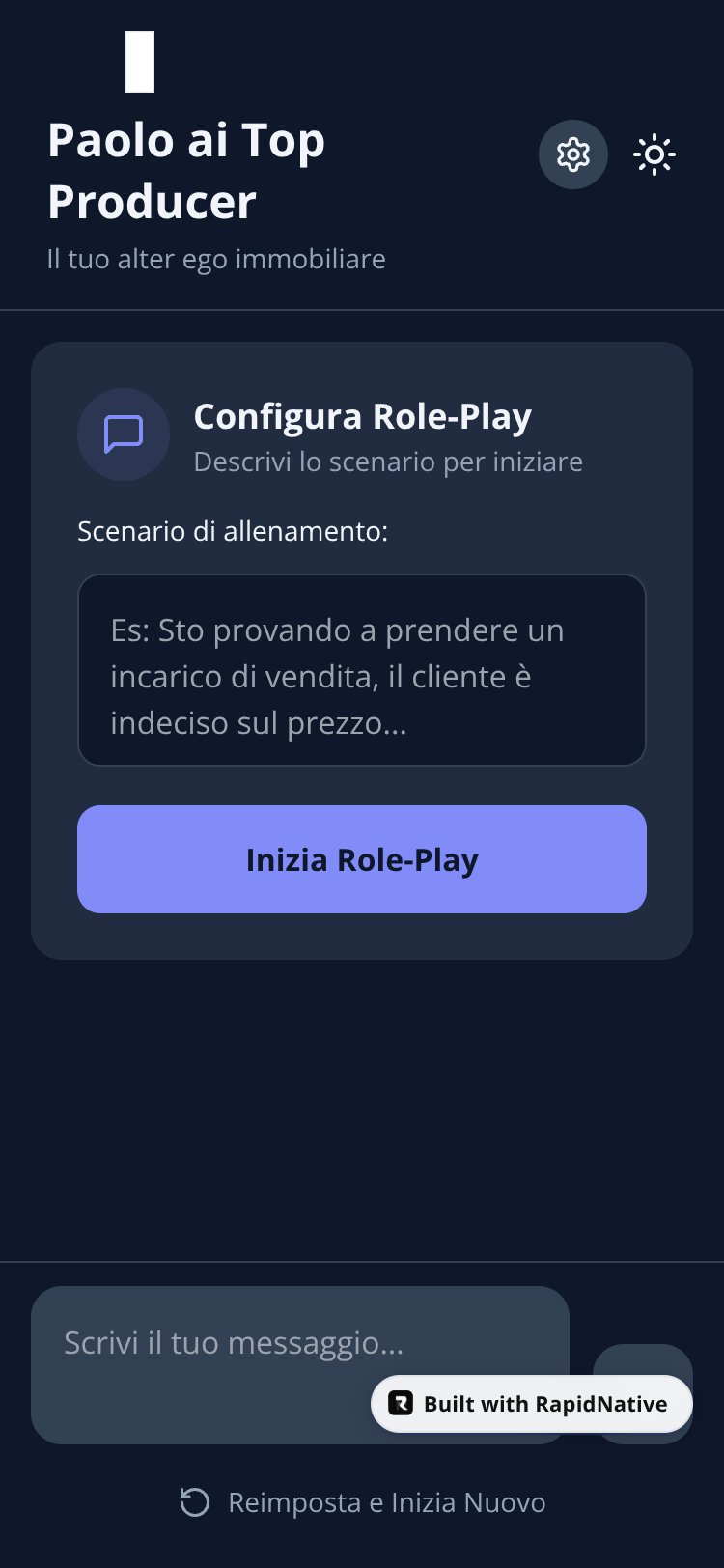 RealEstate Chat Assistant screen 1