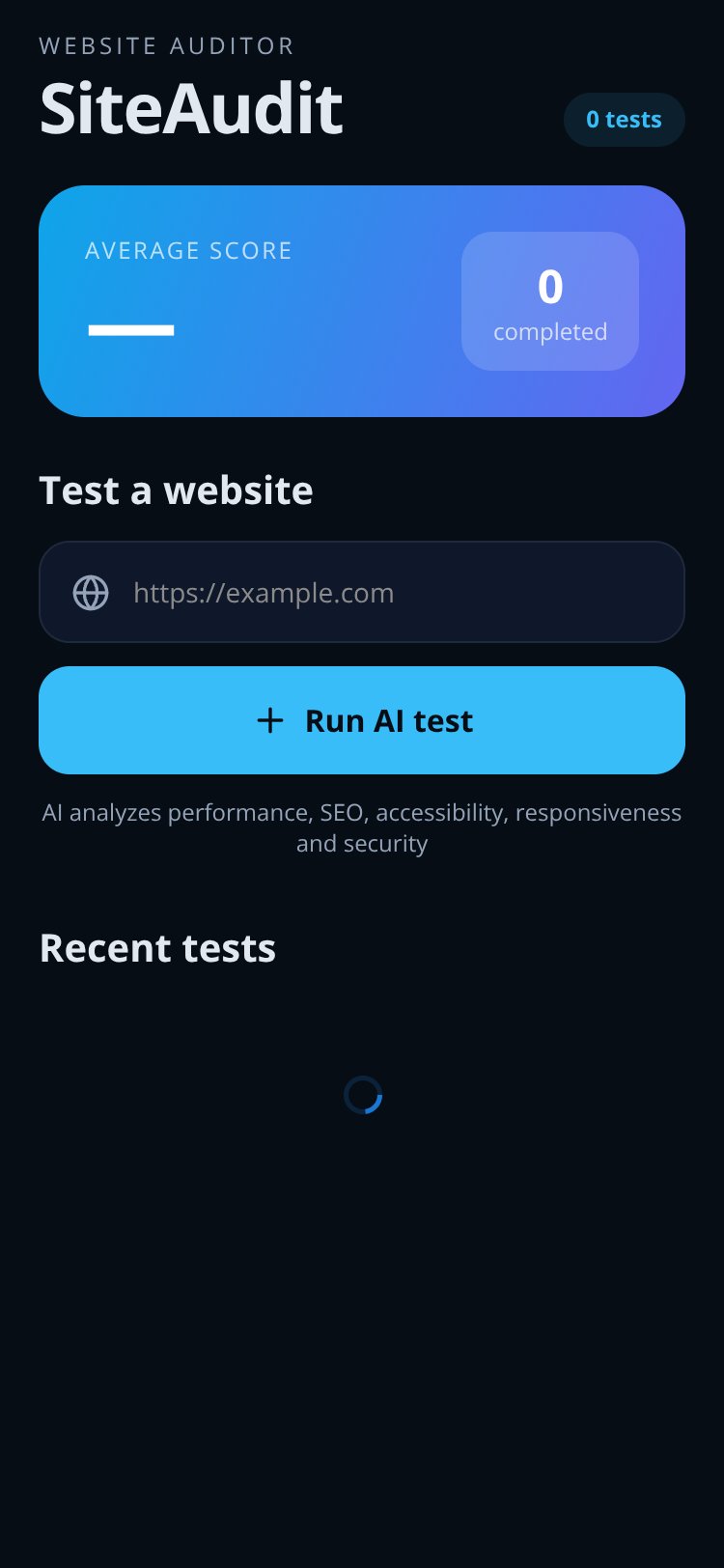 SiteAudit screen 3