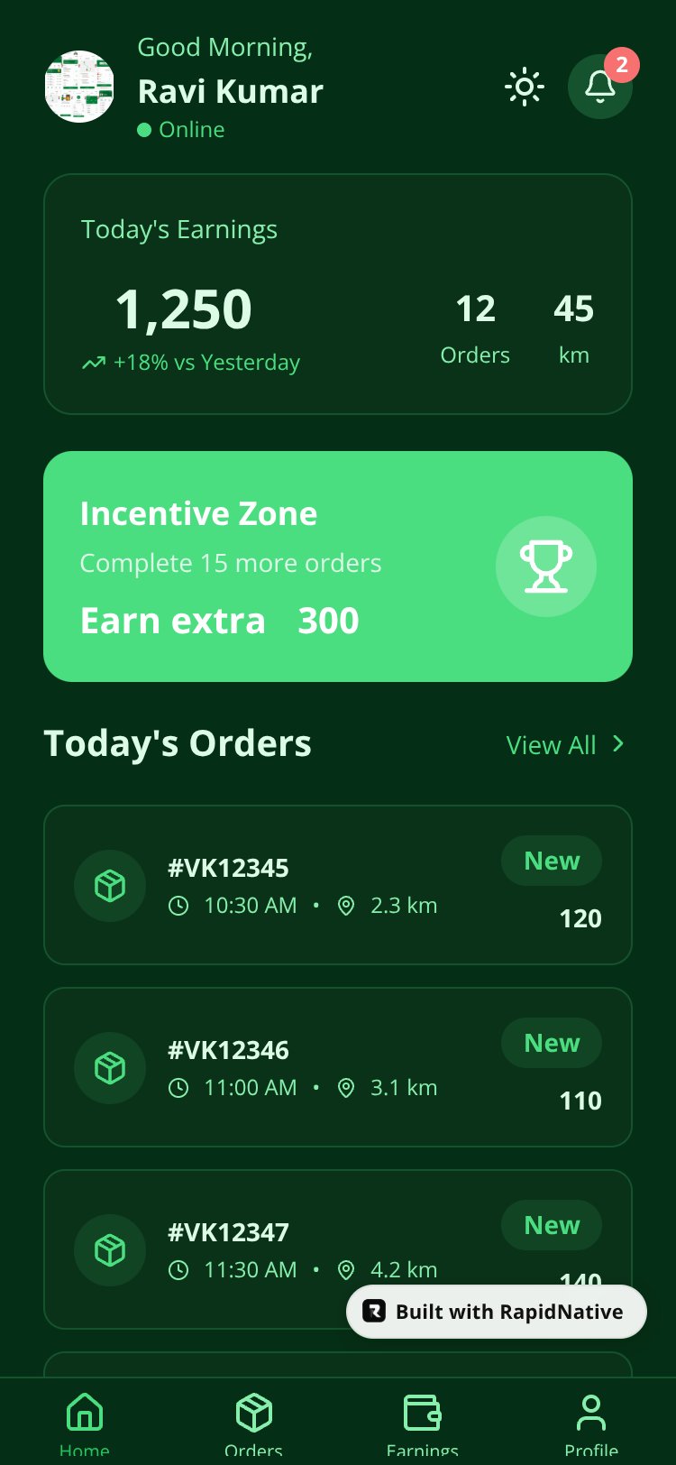 VillagKart Driver screen 2