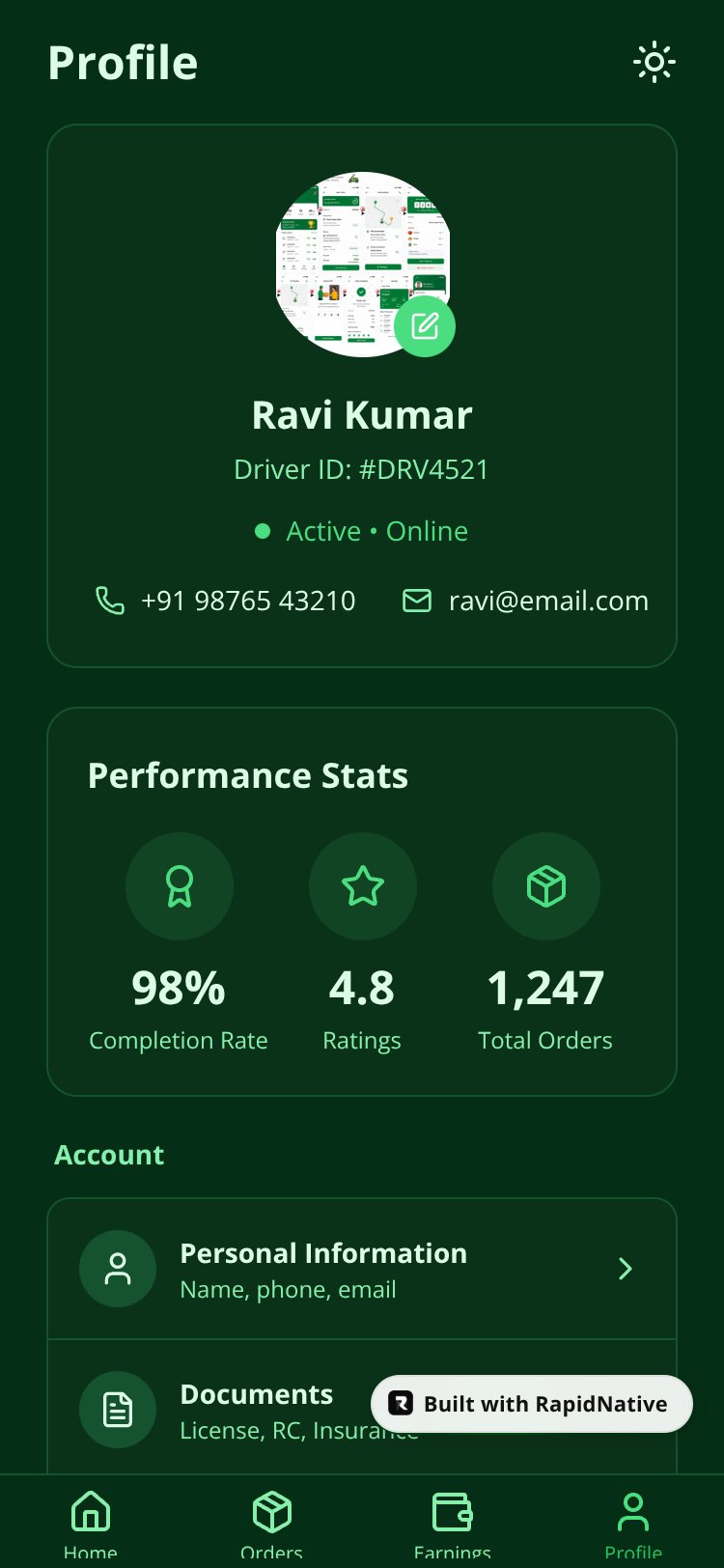 VillagKart Driver screen 4