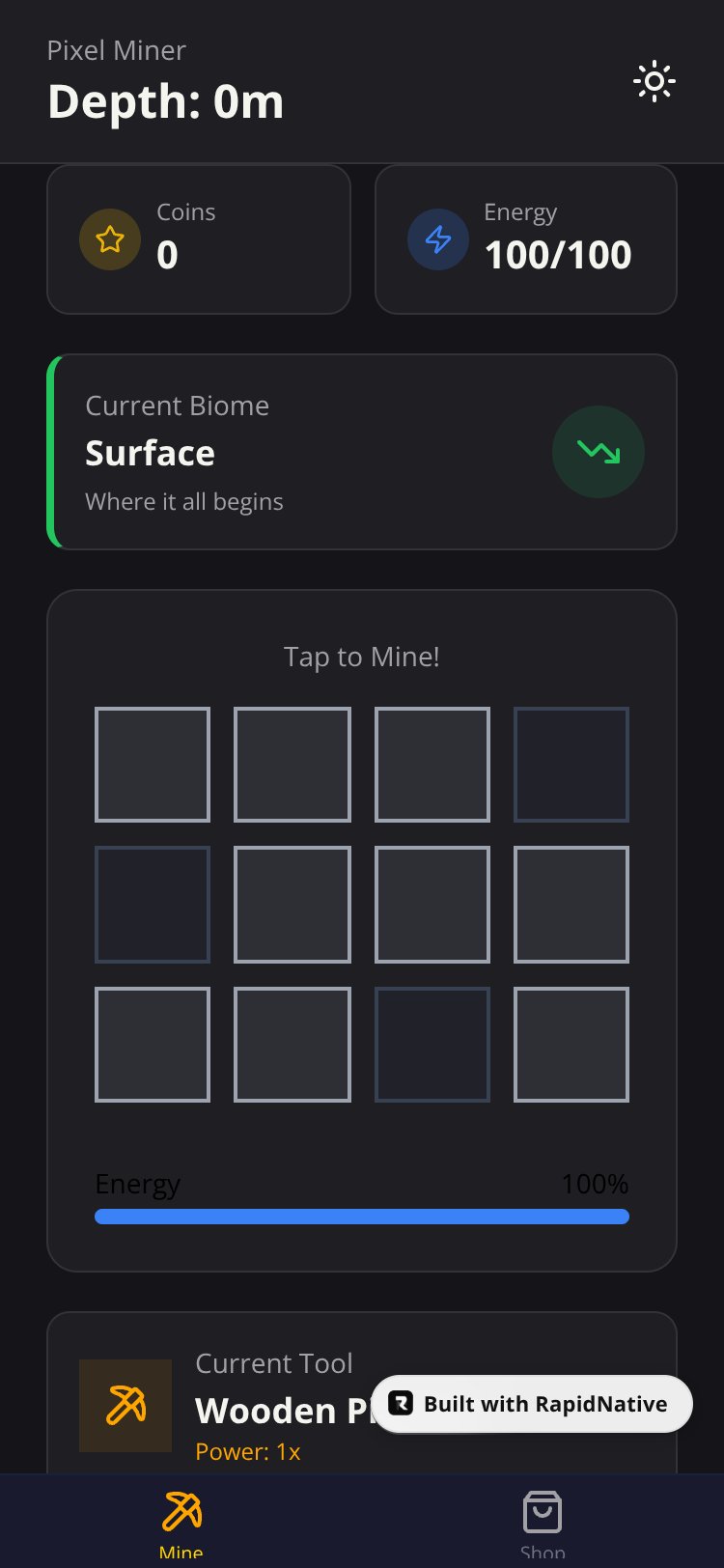 Pixel Mine screen 2