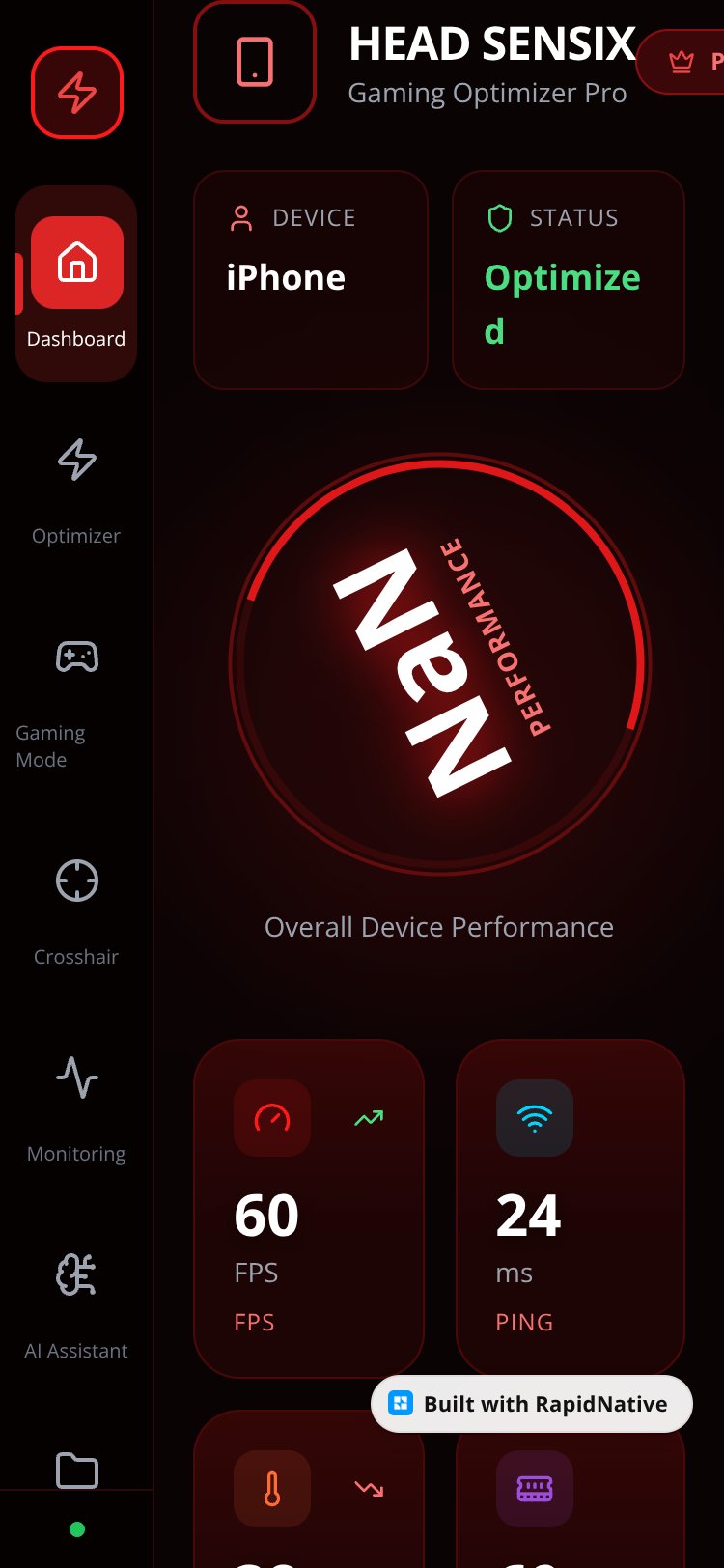 RapidNative App screen 1