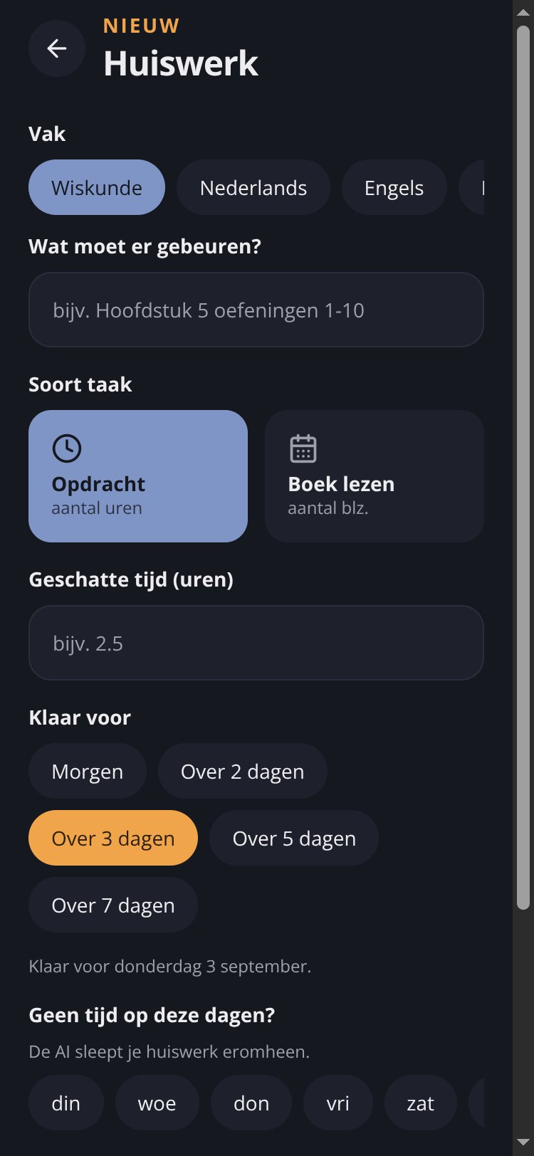 StudiePlanner screen 3