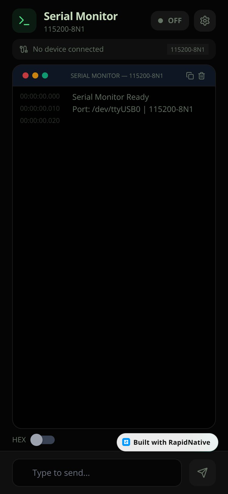 Serial Monitor screen 1