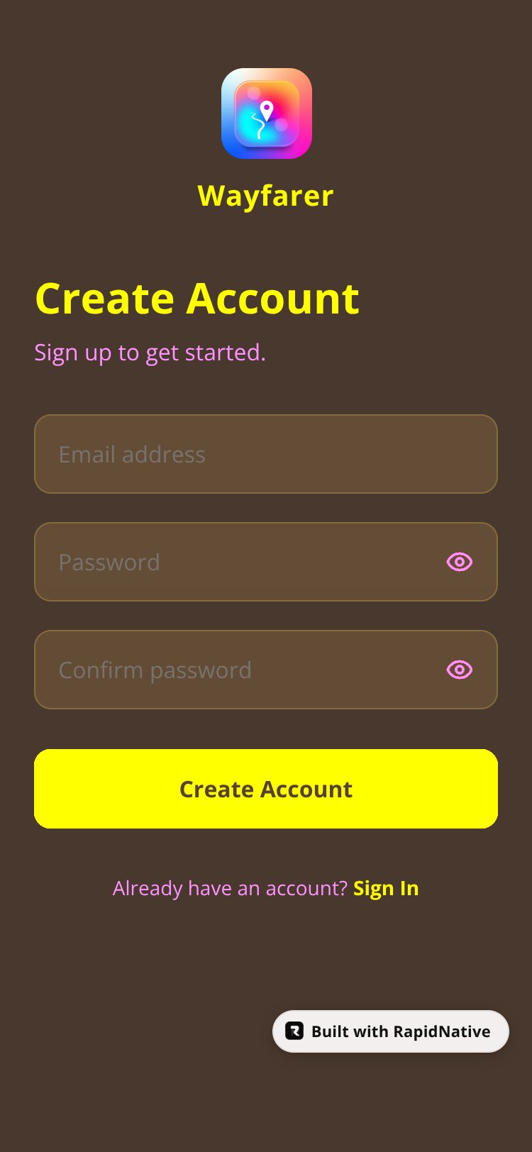 Wayfarer screen 2