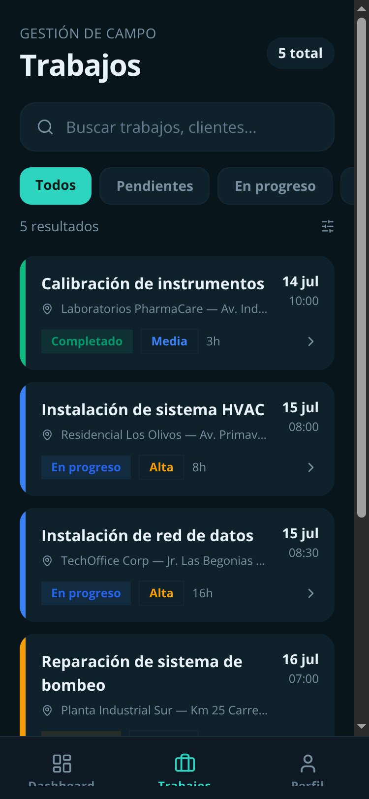 FieldPro screen 2