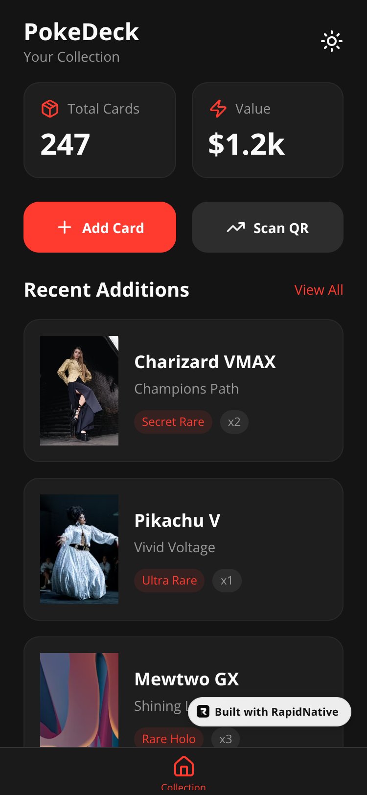 PokeDeck Tracker screen 1