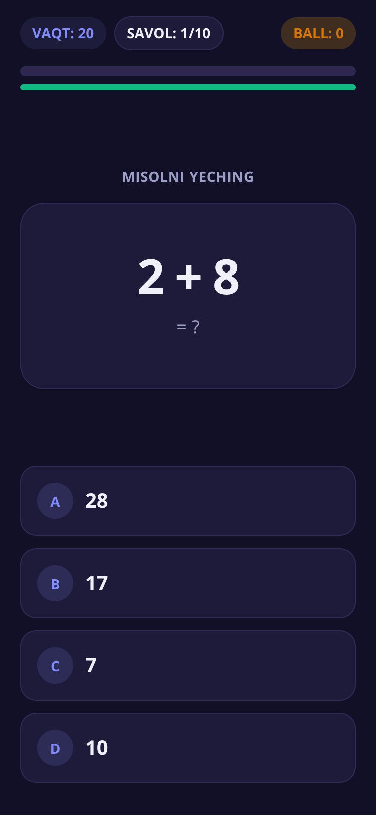 MATEMATIKA QUIZ screen 2