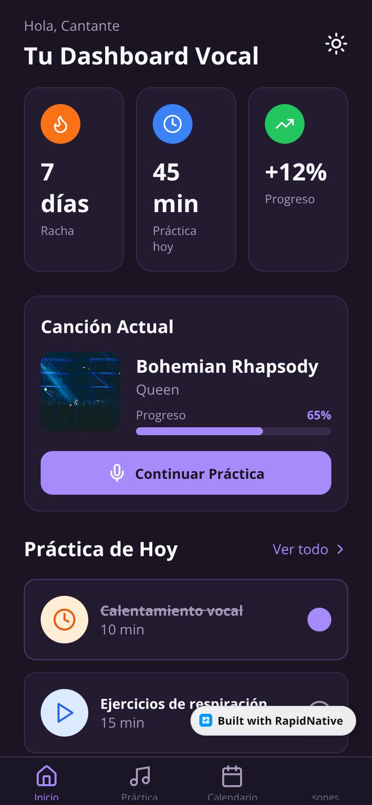 VocalTrainer screen 3