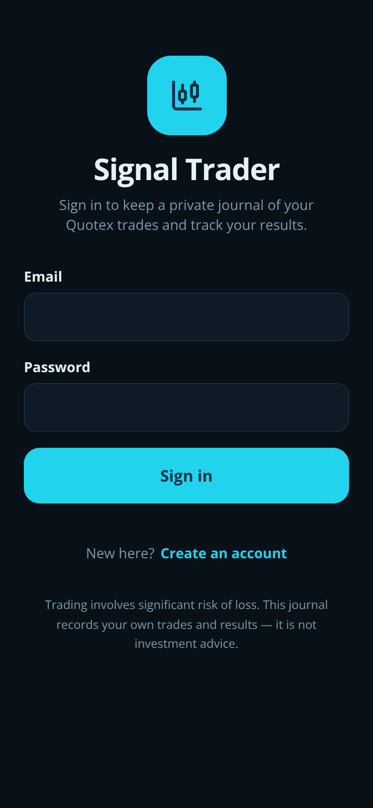 Quotex OTC Signal Pro Copy screen 1