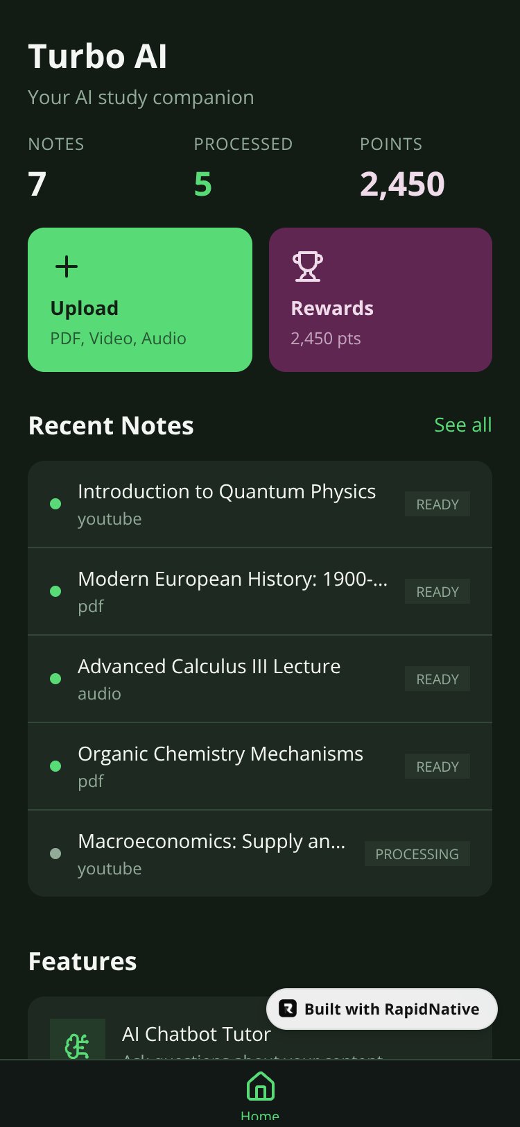 Turbo AI screen 1