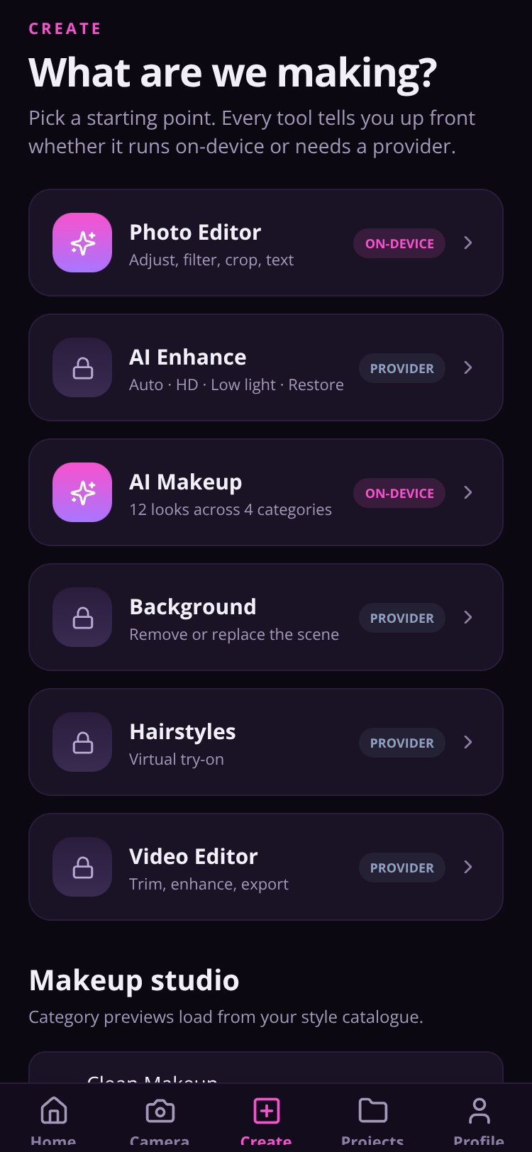 GlowCam AI screen 2