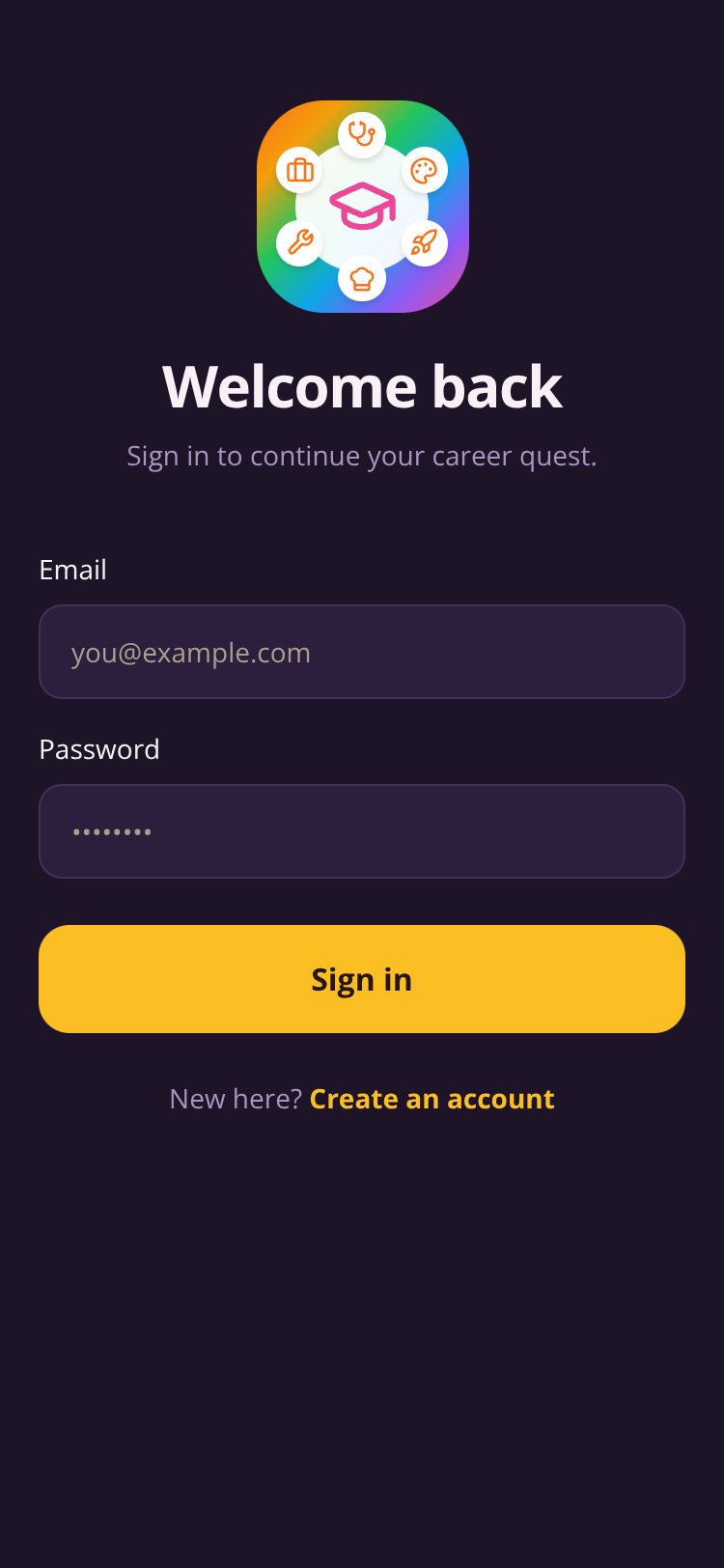 Nsovo Career Experience screen 2