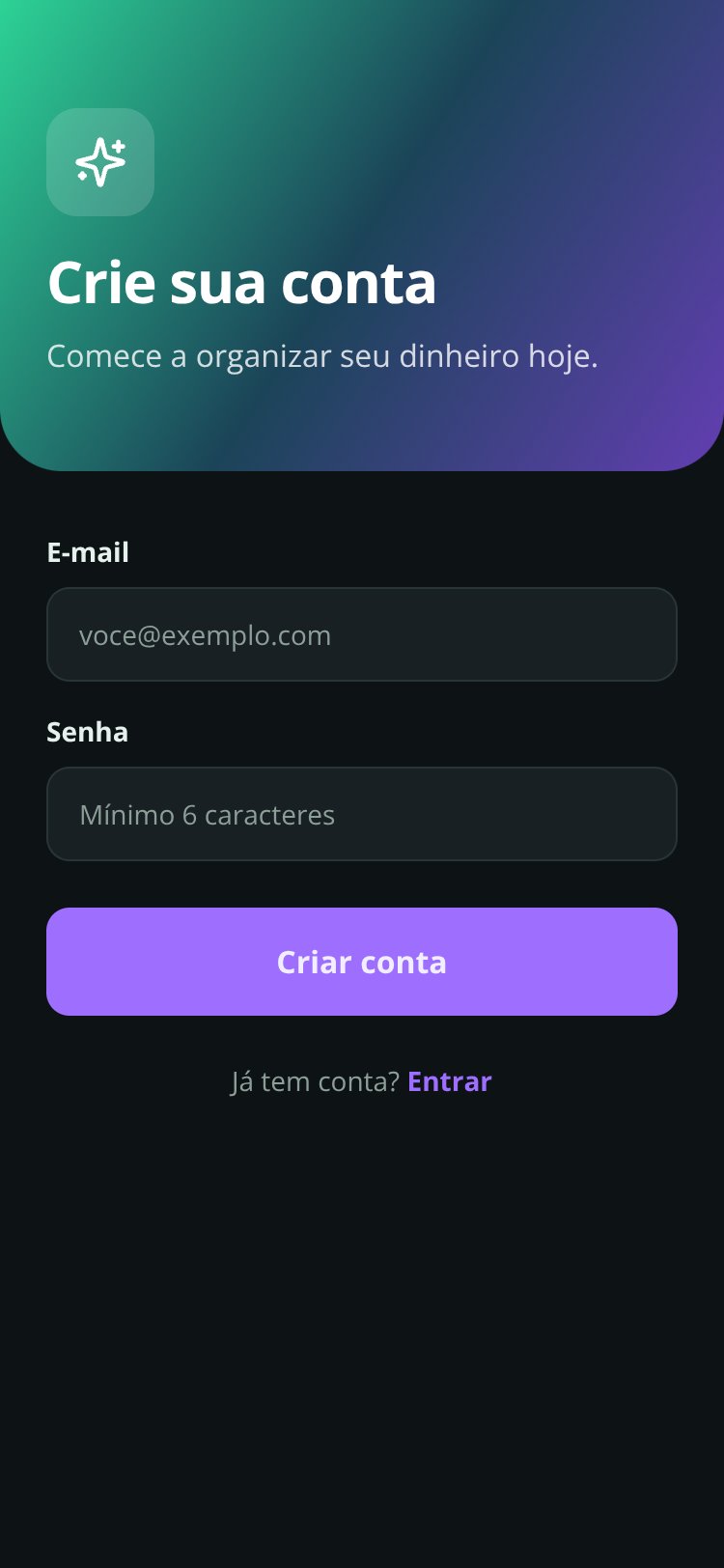 Finança screen 1