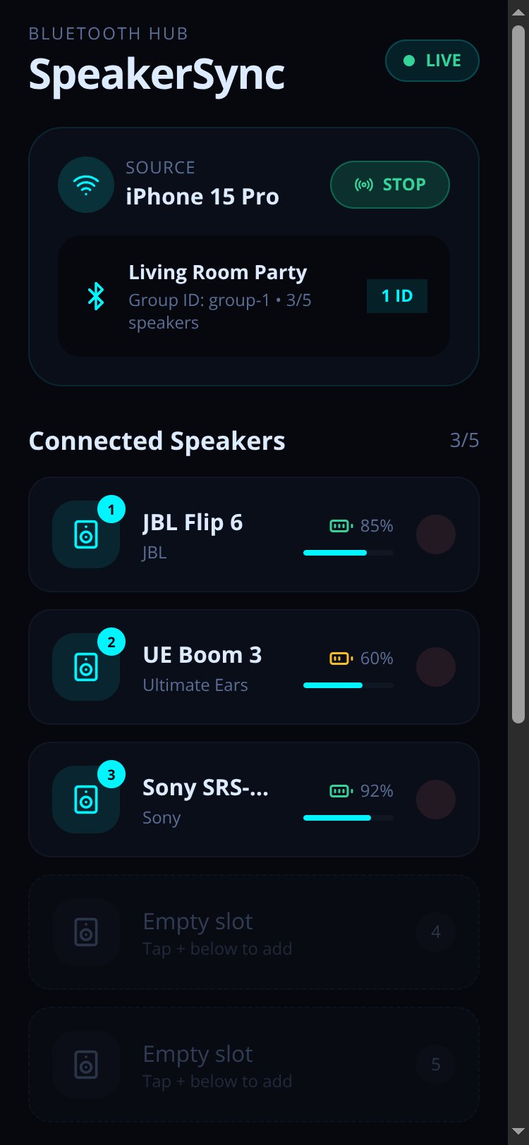 SpeakerSync screen 1