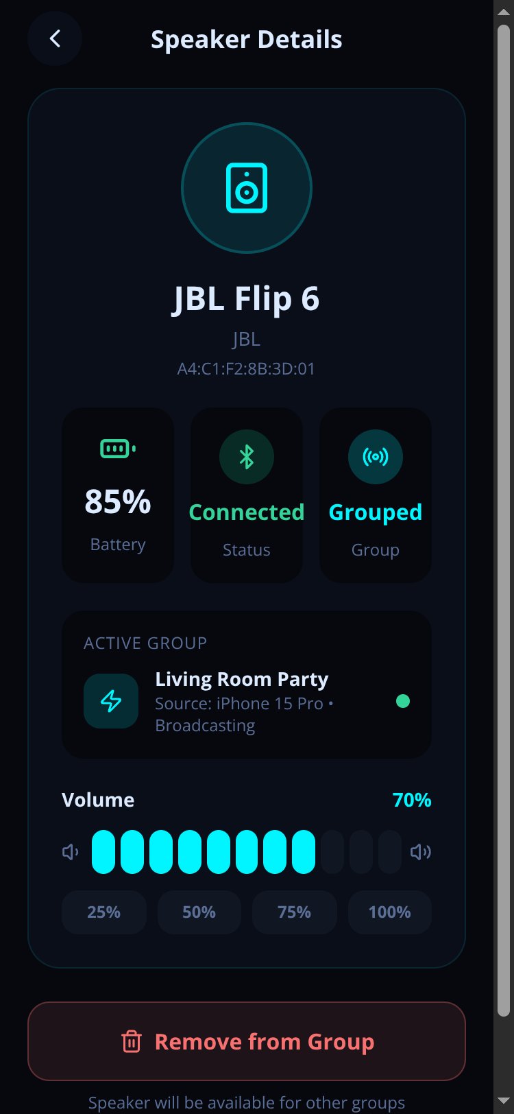 SpeakerSync screen 2