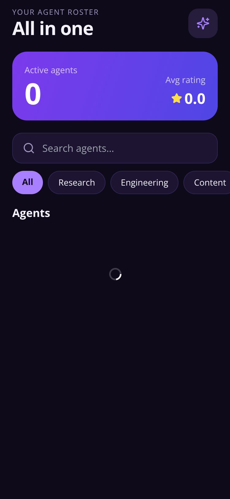 Agent Hub screen 3