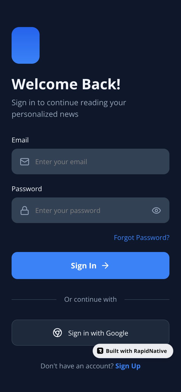 Smart News Reader screen 1