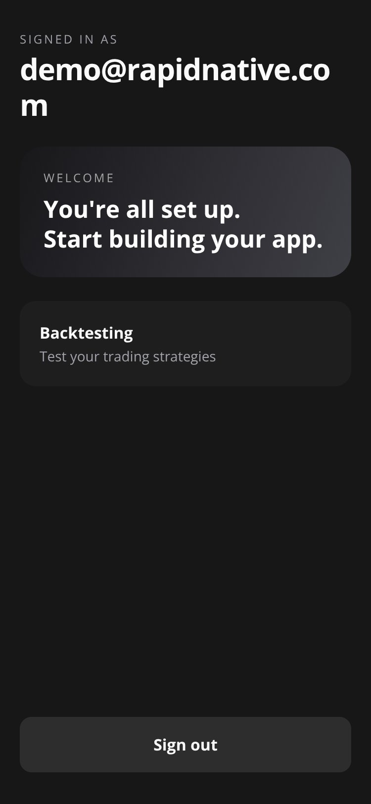 RapidNative App screen 4