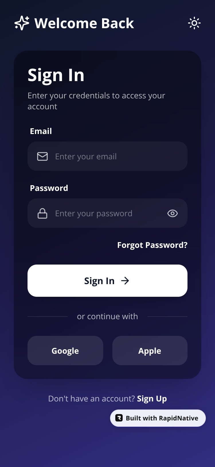 AuthFlow screen 1