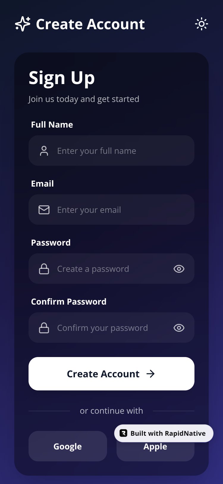 AuthFlow screen 2