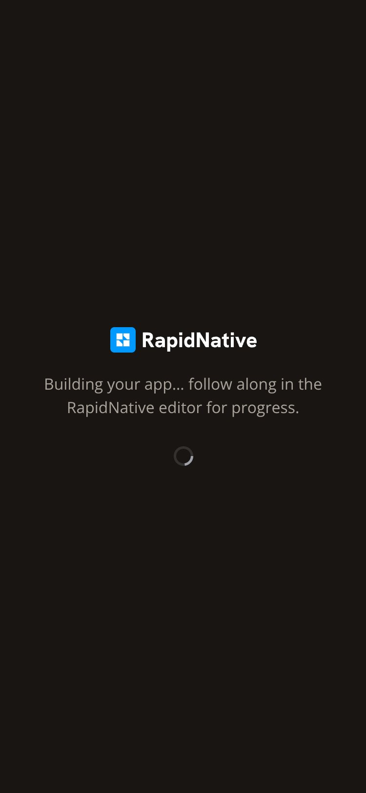 RapidNative App screen 2