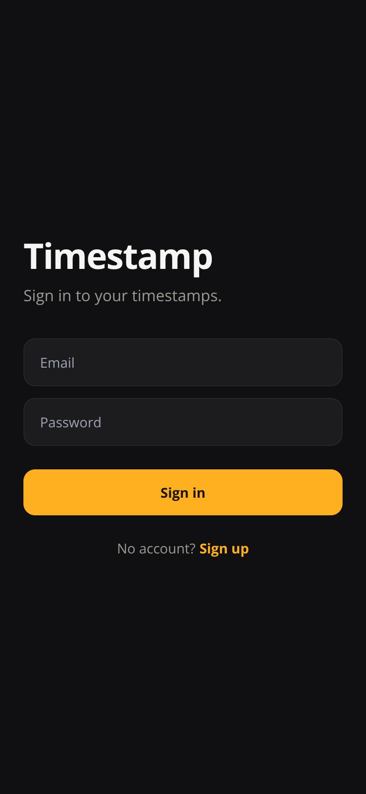 Timestamp screen 1