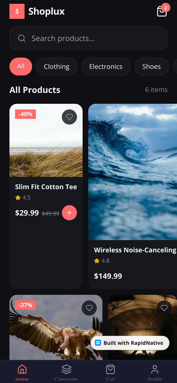 Shoplux screen 1