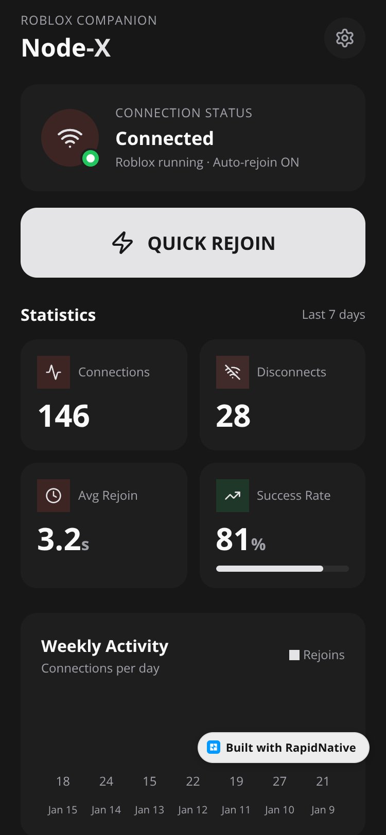 Roblox Auto Rejoin - Node-X screen 2