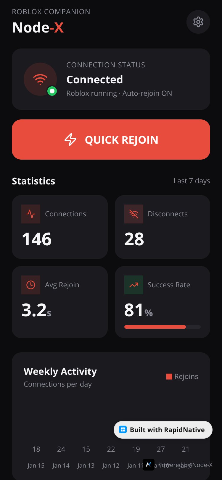 Roblox Auto Rejoin - Node-X screen 2