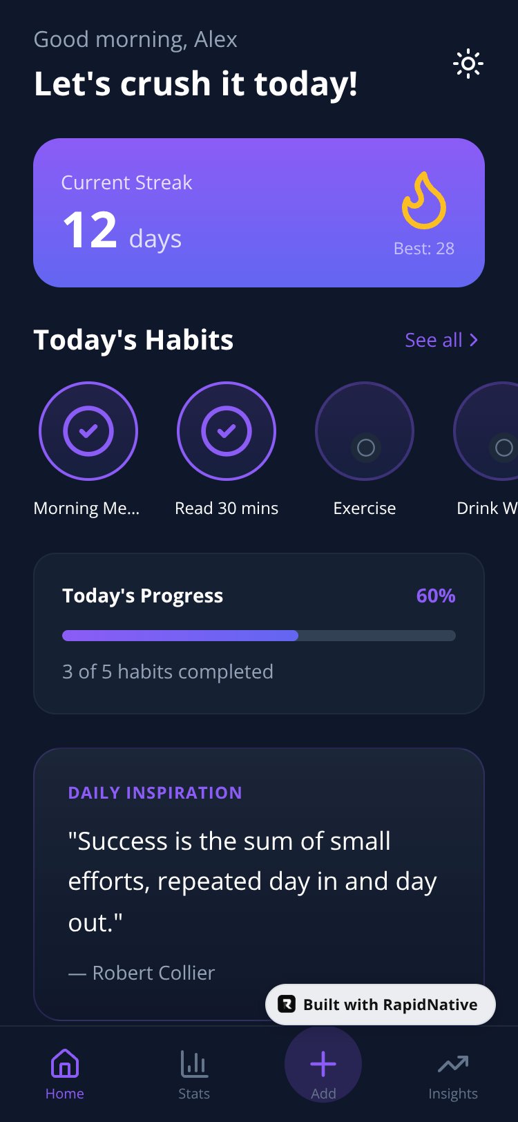 HabitPulse AI screen 2