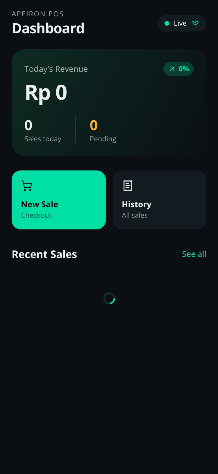 Apeiron POS screen 2