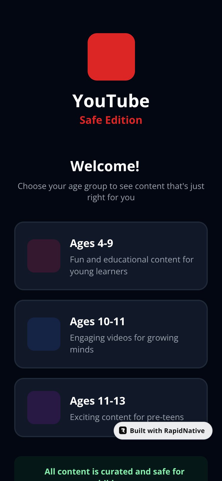 YouTube Safe Edition screen 2