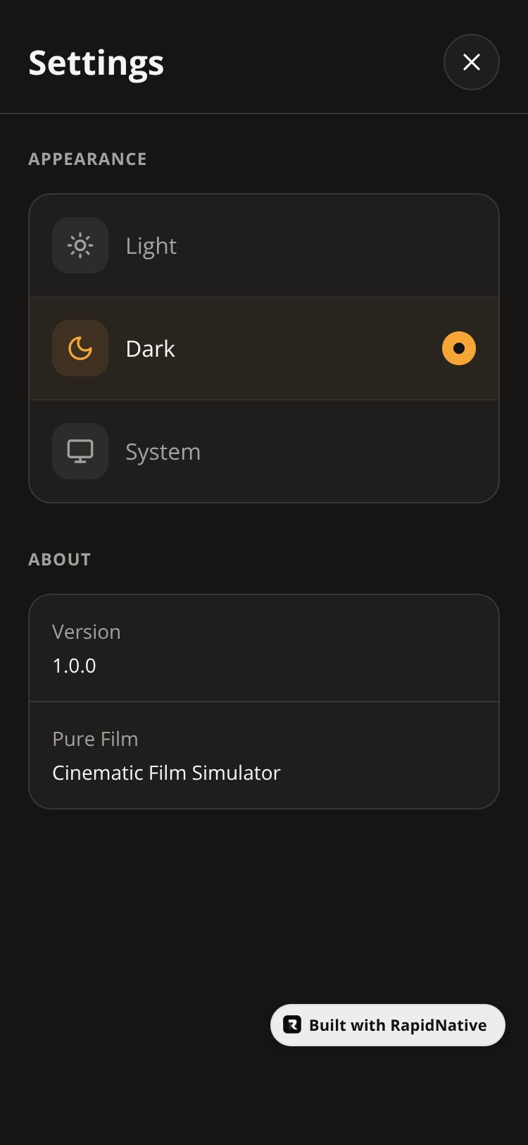 Pure Film screen 1