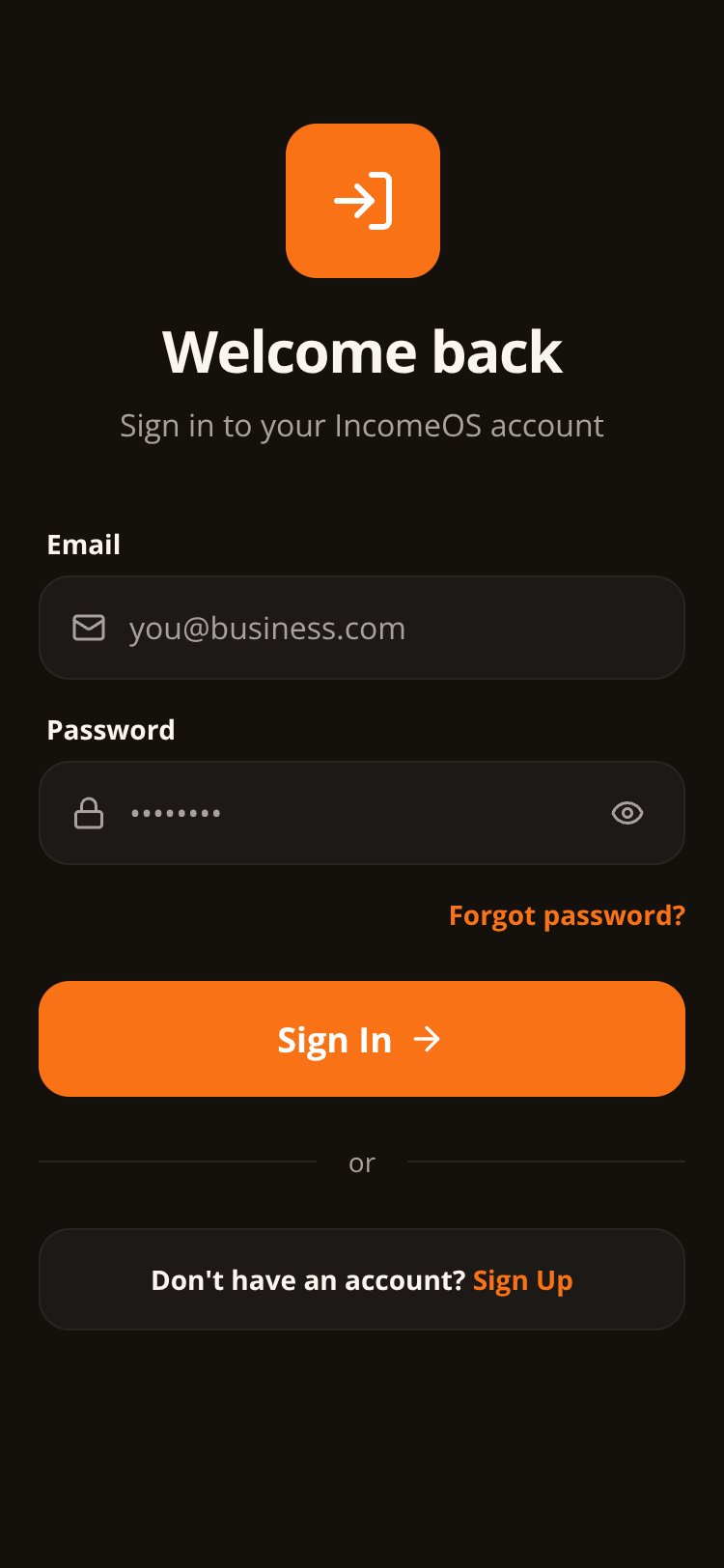 IncomeOS screen 5
